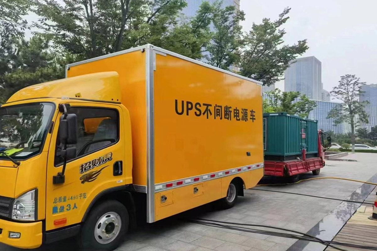 观山湖发电机租赁施工现场