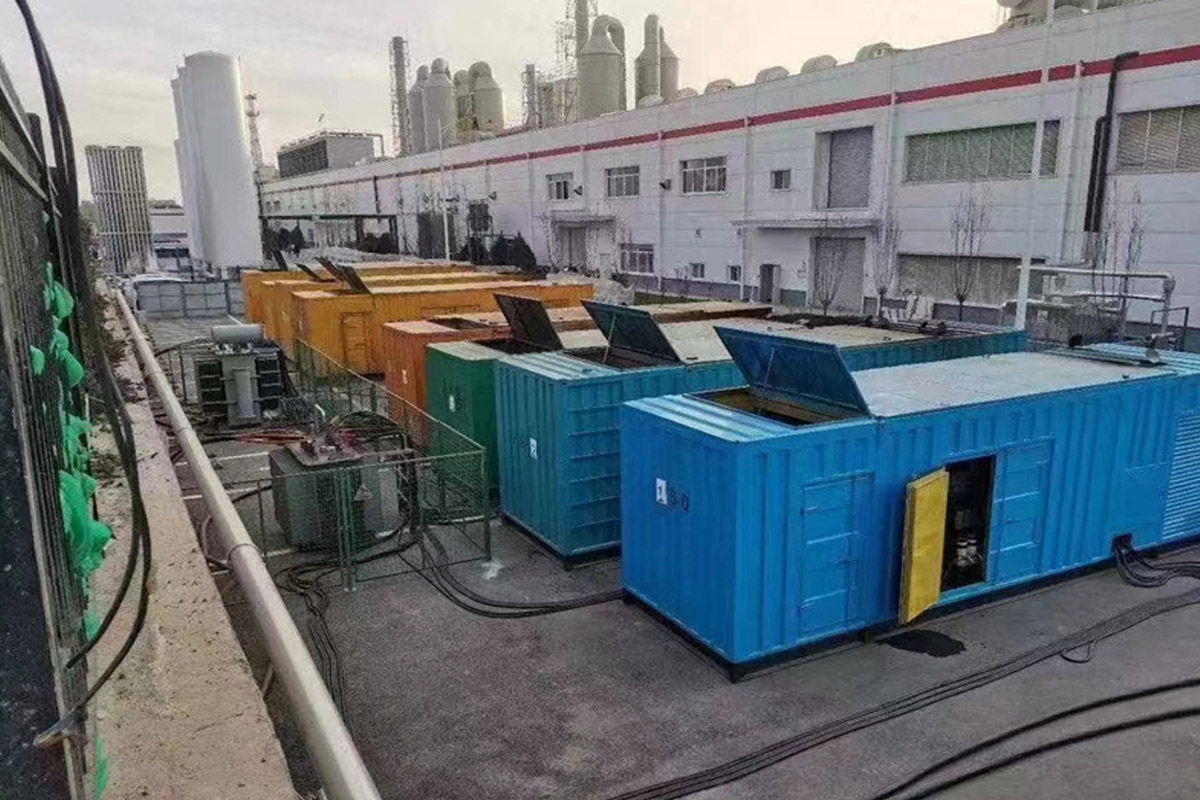 观山湖发电机租赁施工现场